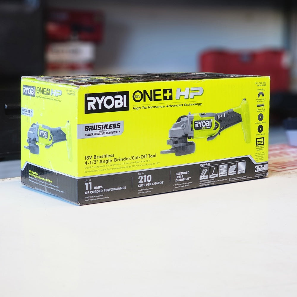 ONE + HP 18V Brushless Cordless 4-1/2 in. Angle Grinder ONE + HP 18V Brushless Cordless 4-1/2 in. Angle Grinder